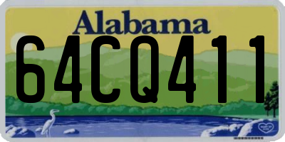 AL license plate 64CQ411