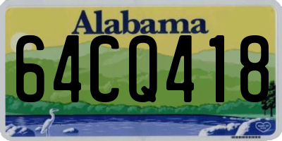 AL license plate 64CQ418
