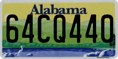 AL license plate 64CQ440