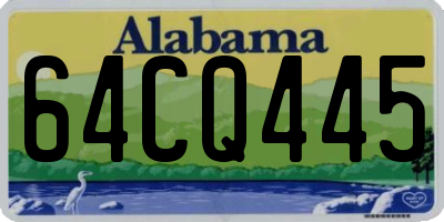 AL license plate 64CQ445