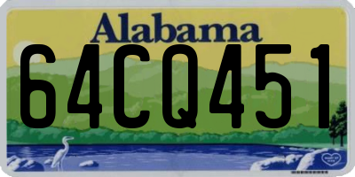 AL license plate 64CQ451