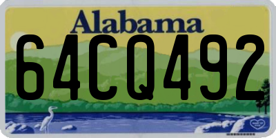 AL license plate 64CQ492