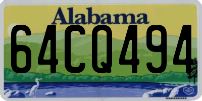 AL license plate 64CQ494