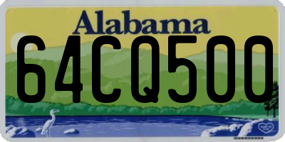 AL license plate 64CQ500