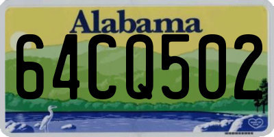 AL license plate 64CQ502