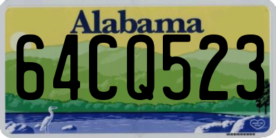 AL license plate 64CQ523
