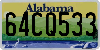 AL license plate 64CQ533
