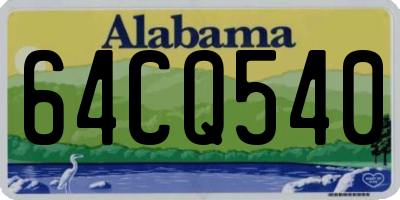AL license plate 64CQ540