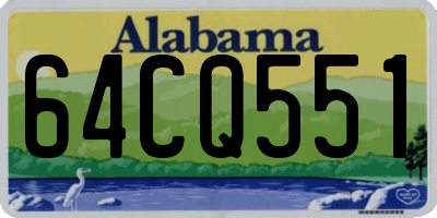 AL license plate 64CQ551