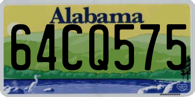 AL license plate 64CQ575