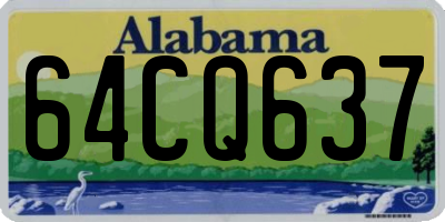 AL license plate 64CQ637
