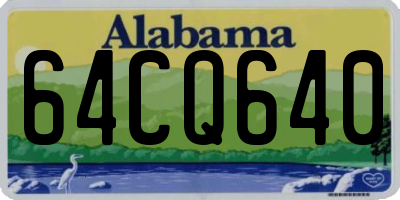 AL license plate 64CQ640