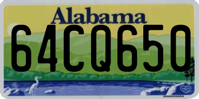 AL license plate 64CQ650