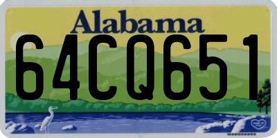 AL license plate 64CQ651