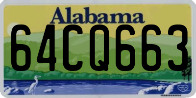 AL license plate 64CQ663