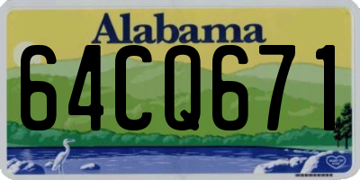 AL license plate 64CQ671