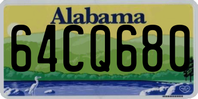 AL license plate 64CQ680