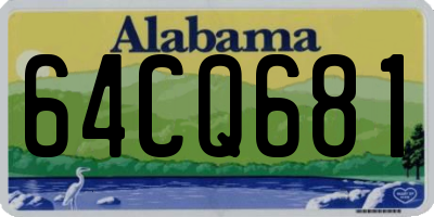 AL license plate 64CQ681