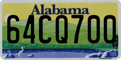 AL license plate 64CQ700