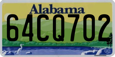 AL license plate 64CQ702
