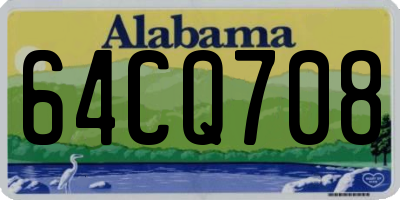 AL license plate 64CQ708