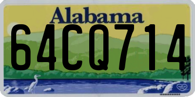AL license plate 64CQ714