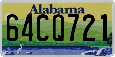 AL license plate 64CQ721