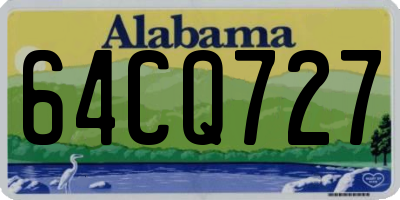 AL license plate 64CQ727