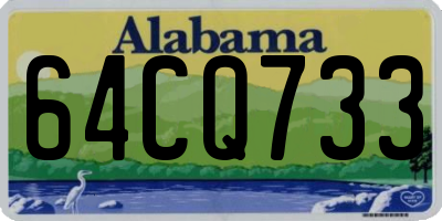 AL license plate 64CQ733