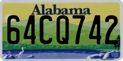 AL license plate 64CQ742