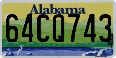 AL license plate 64CQ743