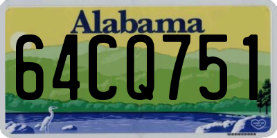 AL license plate 64CQ751
