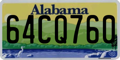 AL license plate 64CQ760