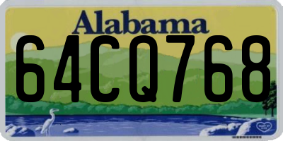 AL license plate 64CQ768