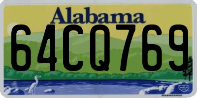 AL license plate 64CQ769