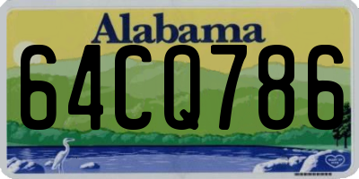 AL license plate 64CQ786