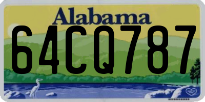 AL license plate 64CQ787