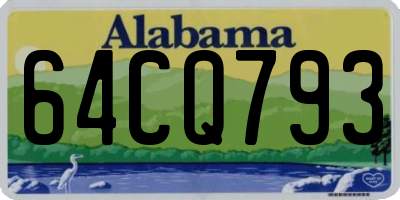 AL license plate 64CQ793