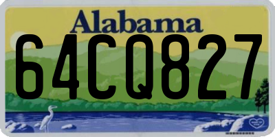 AL license plate 64CQ827