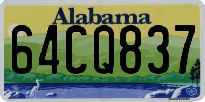 AL license plate 64CQ837