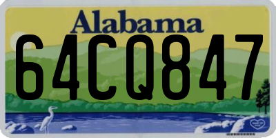AL license plate 64CQ847