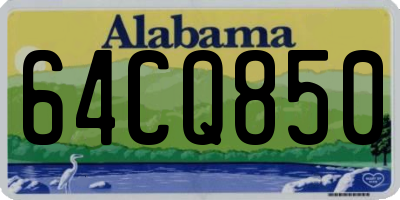 AL license plate 64CQ850