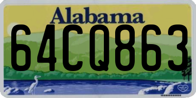 AL license plate 64CQ863