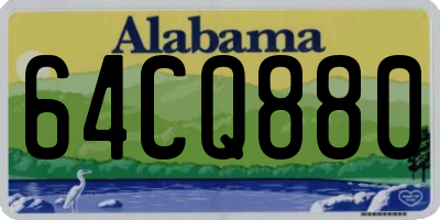 AL license plate 64CQ880