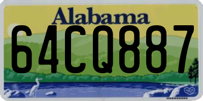 AL license plate 64CQ887