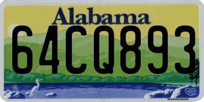 AL license plate 64CQ893
