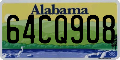 AL license plate 64CQ908