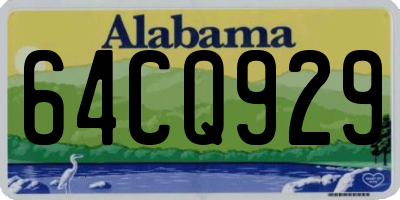 AL license plate 64CQ929