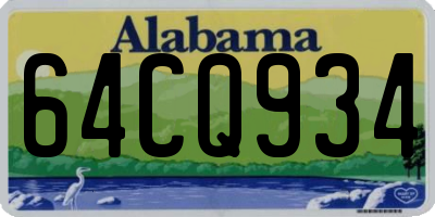 AL license plate 64CQ934