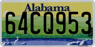 AL license plate 64CQ953